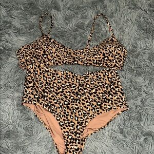 Aerie Animal Print High-Waisted Bikini